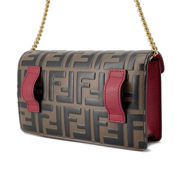Fendi Handbags - Fendi Bag F's Shoulder Chain Zucca Red